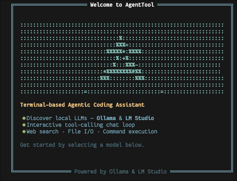 AgentTool's agentic coding loop at a glance